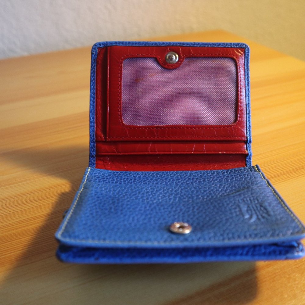 Vintage Tusk Peacock Blue Petite Wallet -- Ladies
